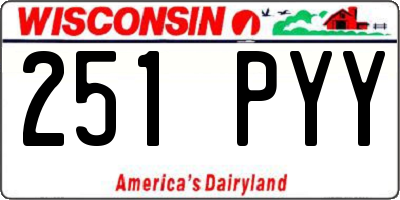 WI license plate 251PYY