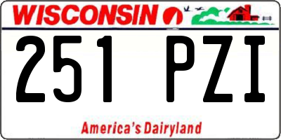 WI license plate 251PZI