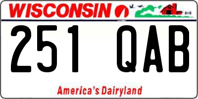 WI license plate 251QAB