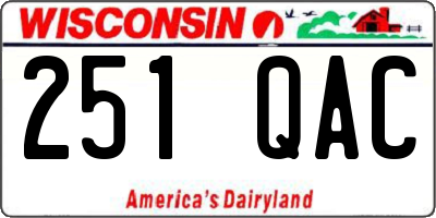 WI license plate 251QAC