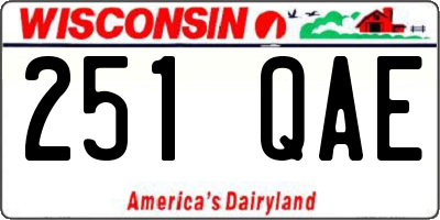 WI license plate 251QAE