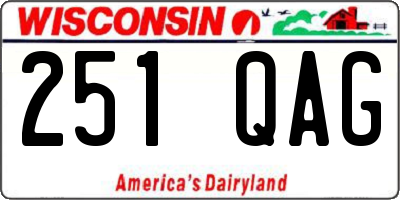 WI license plate 251QAG