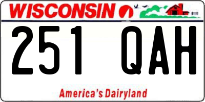 WI license plate 251QAH