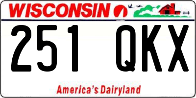 WI license plate 251QKX
