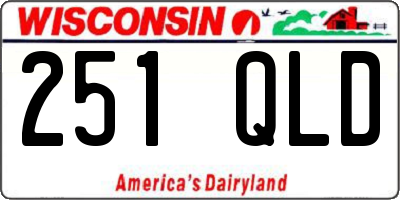 WI license plate 251QLD