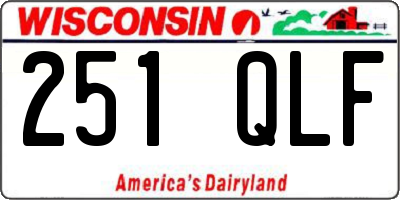 WI license plate 251QLF