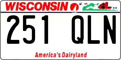 WI license plate 251QLN