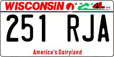WI license plate 251RJA