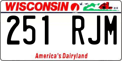 WI license plate 251RJM