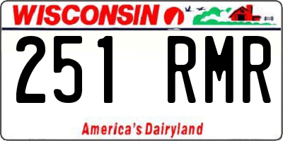 WI license plate 251RMR
