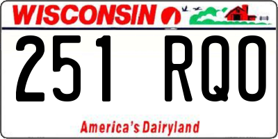 WI license plate 251RQO