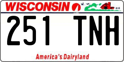 WI license plate 251TNH