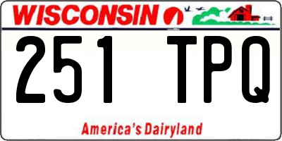 WI license plate 251TPQ