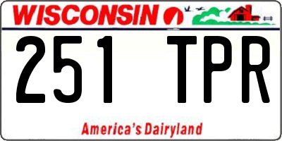 WI license plate 251TPR