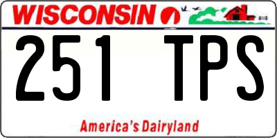 WI license plate 251TPS