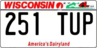 WI license plate 251TUP