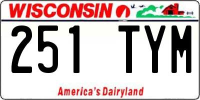 WI license plate 251TYM