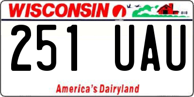 WI license plate 251UAU