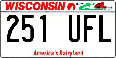 WI license plate 251UFL