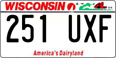 WI license plate 251UXF