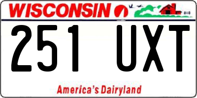 WI license plate 251UXT