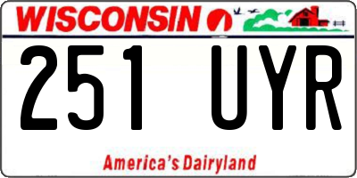 WI license plate 251UYR