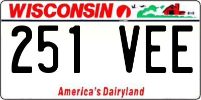 WI license plate 251VEE
