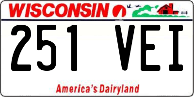 WI license plate 251VEI