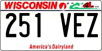 WI license plate 251VEZ