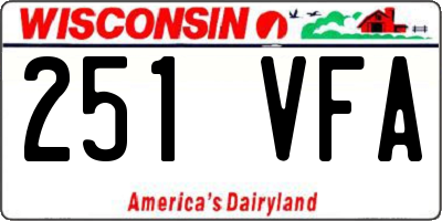 WI license plate 251VFA