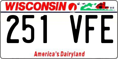 WI license plate 251VFE