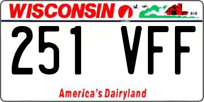 WI license plate 251VFF