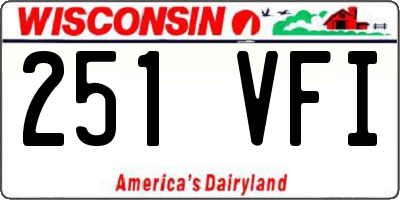 WI license plate 251VFI
