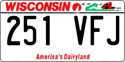 WI license plate 251VFJ