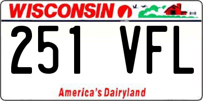 WI license plate 251VFL