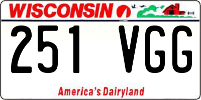 WI license plate 251VGG