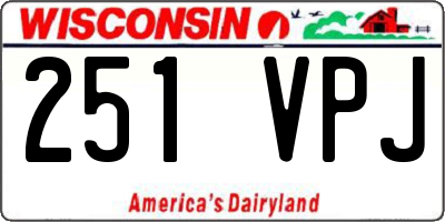 WI license plate 251VPJ