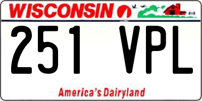 WI license plate 251VPL