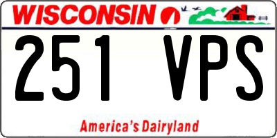 WI license plate 251VPS