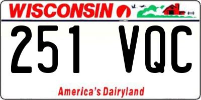 WI license plate 251VQC