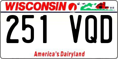 WI license plate 251VQD