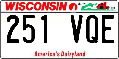 WI license plate 251VQE