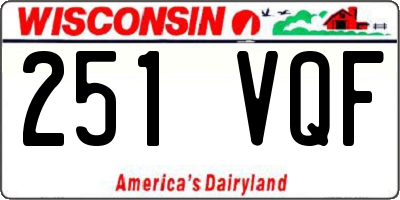 WI license plate 251VQF