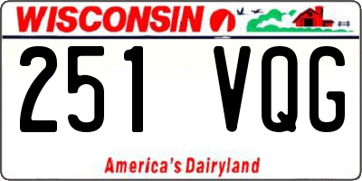 WI license plate 251VQG