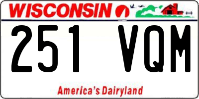 WI license plate 251VQM