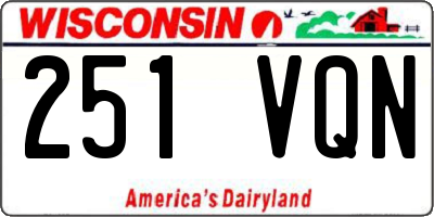 WI license plate 251VQN