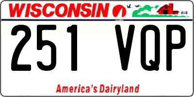 WI license plate 251VQP