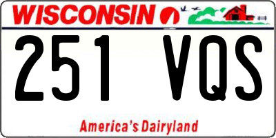 WI license plate 251VQS