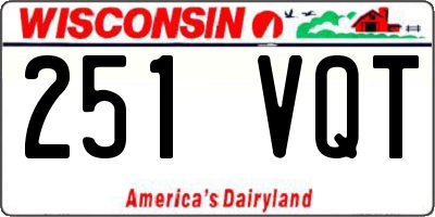 WI license plate 251VQT