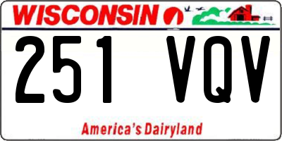 WI license plate 251VQV
